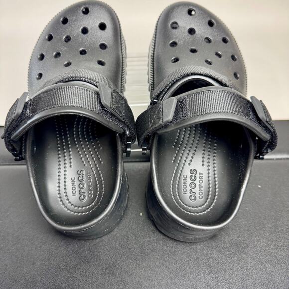 Crocs Classic Hiker Clogs Womens Size 6 Mens Size 4 Black Slip On Platform Slide - Picture 7 of 11